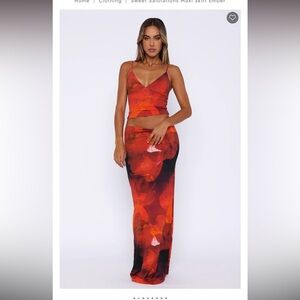 White fox sweet salutations matching skirt set